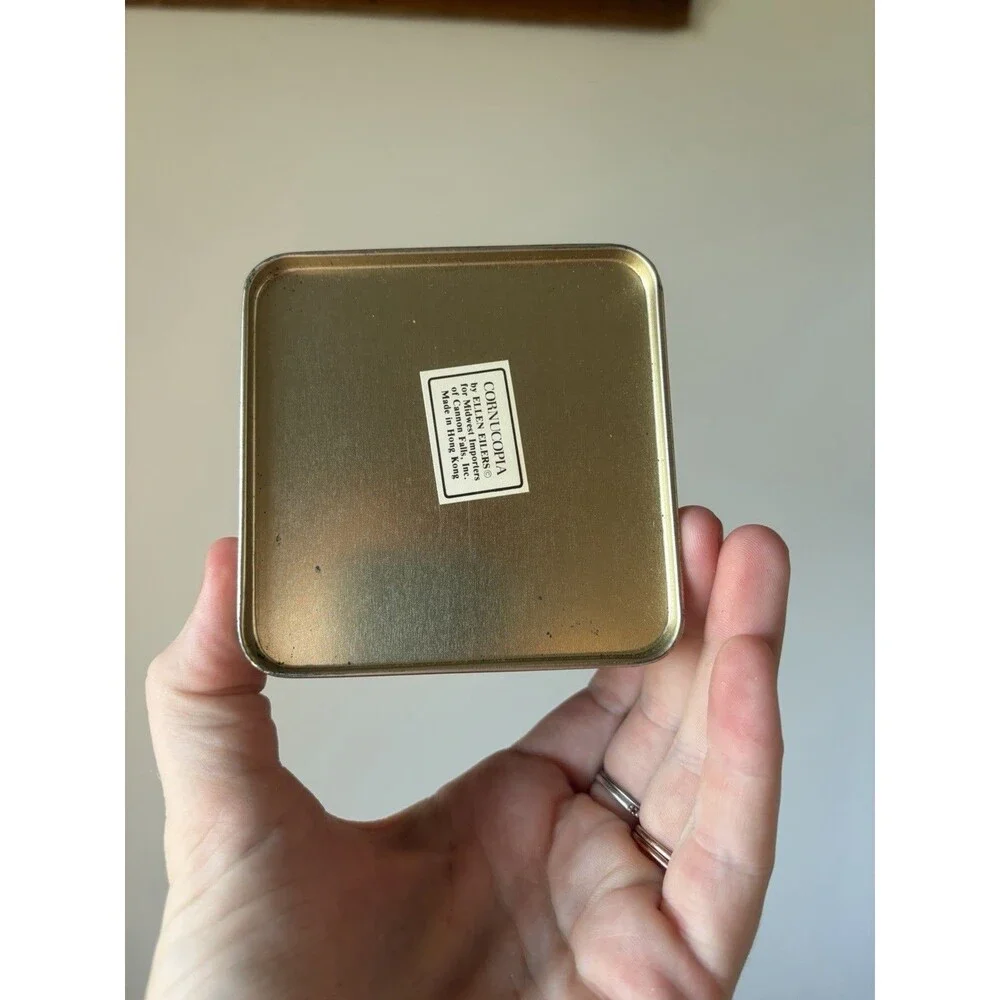 Cornucopia by Celeste Small Square Tin w/ Lid
